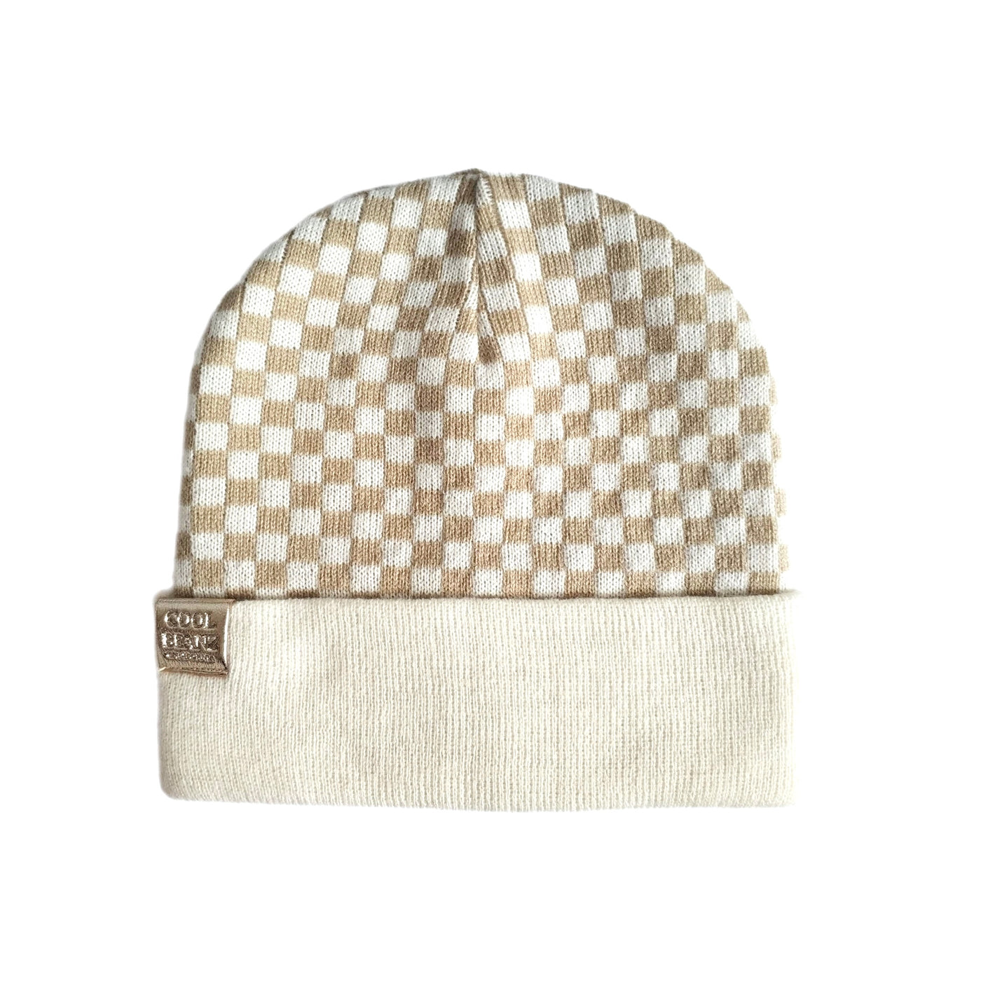 Check Yourself Reversible Beanie - Beige