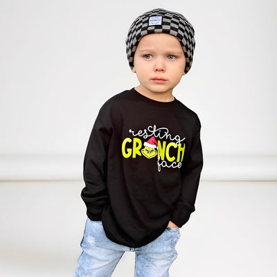 Resting Grinch Face Long Sleeve Tee