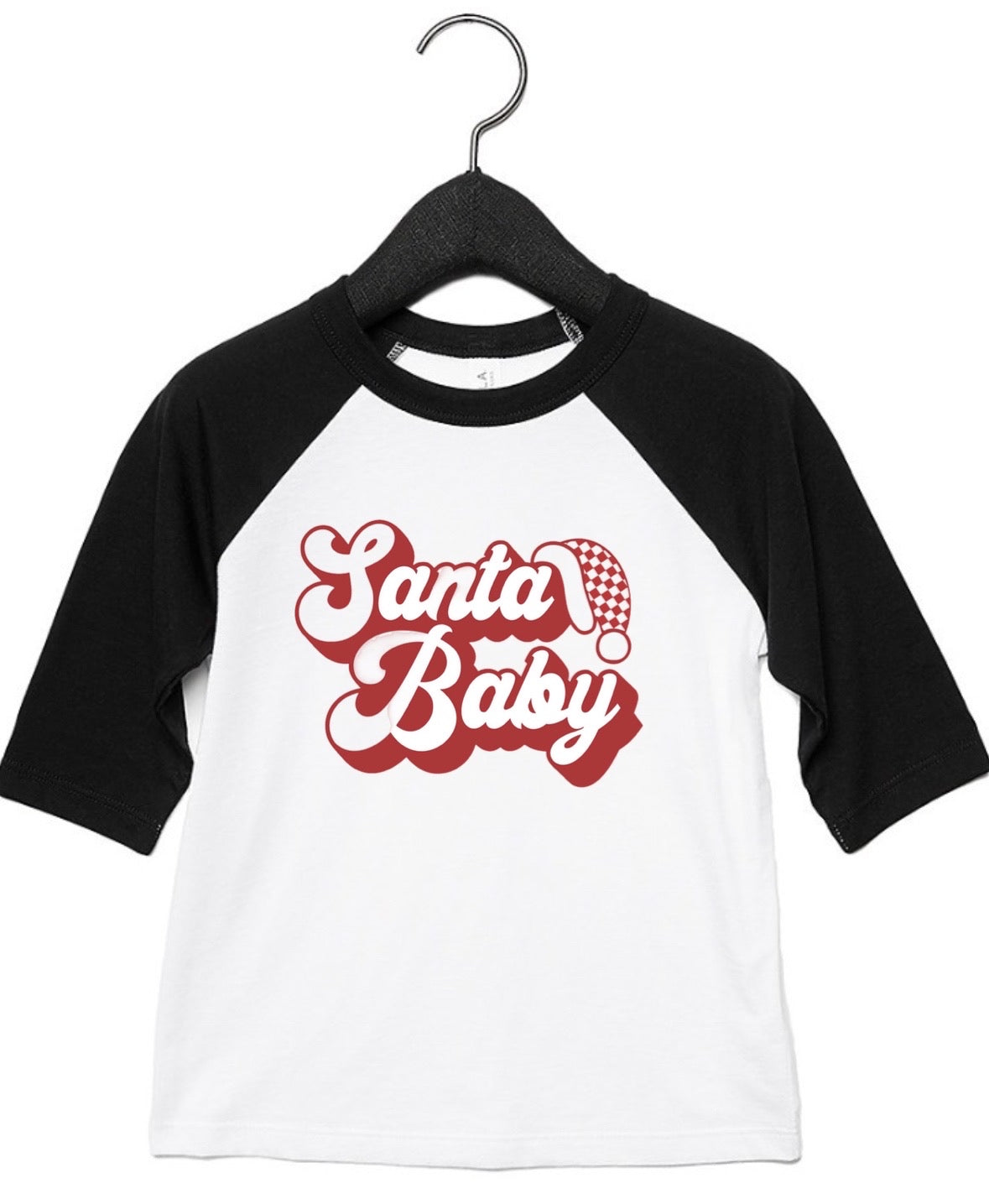 Santa Baby Baseball 3/4 Sleeve Tee on